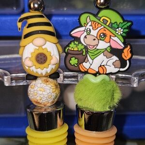 Cute Gnome and Cow Wine Stoppers